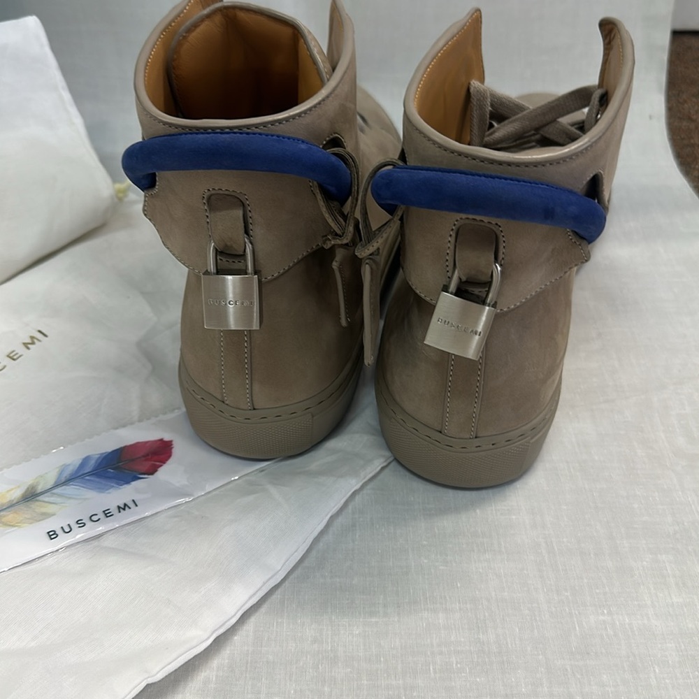 Buscemi Men's Tan High-Top Sneakers size 45 - Picture 5 of 6